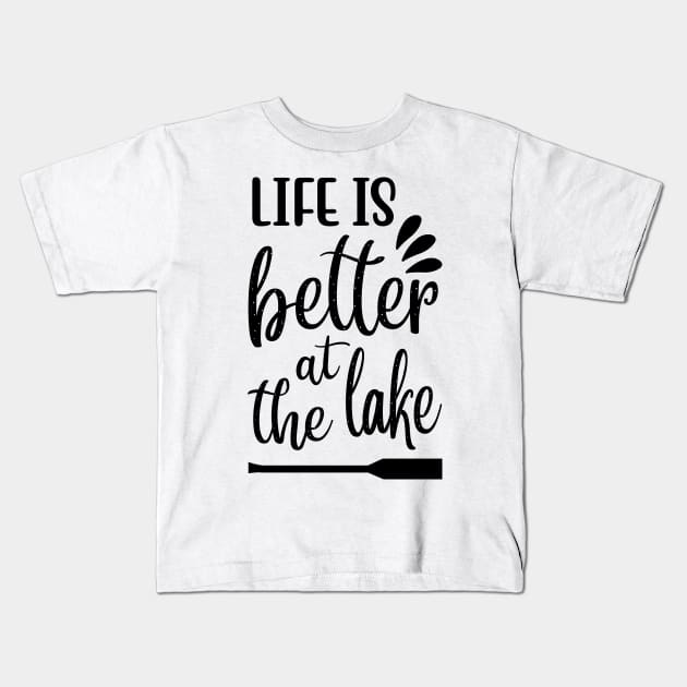 Less Talk More Fishing - Gift For Fishing Lovers, Fisherman - Black And White Simple Font Kids T-Shirt by Famgift